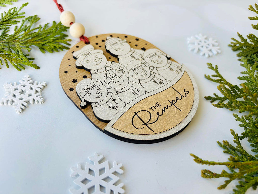 Snowman Family Christmas Ornaments