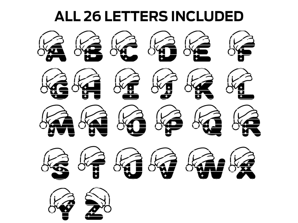 Letter Hat Ornaments A-Z