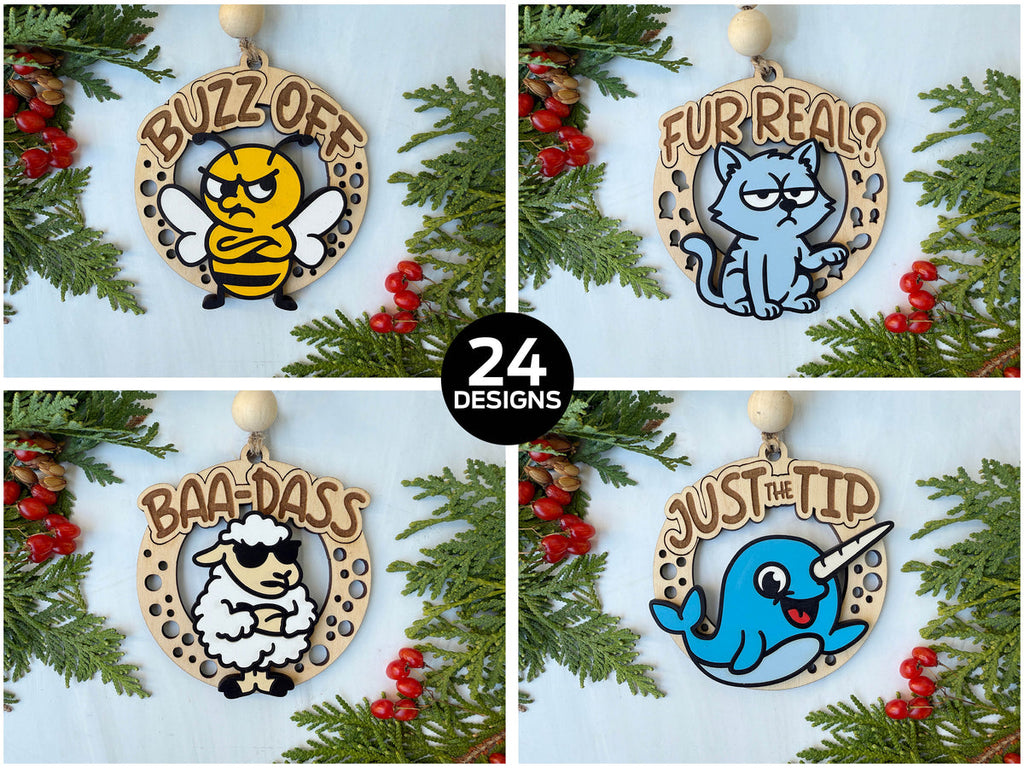 Cheeky Animal Ornaments