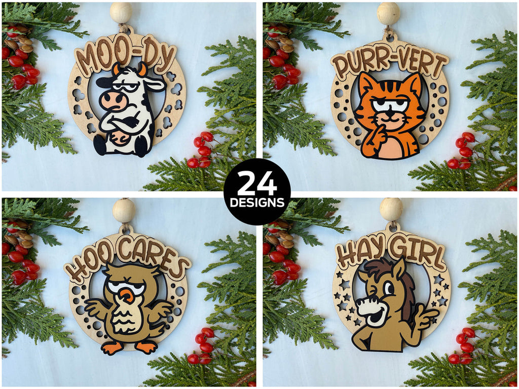 Cheeky Animal Ornaments