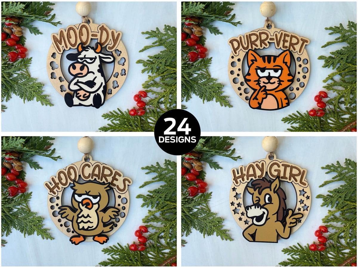 Cheeky Animal Ornaments