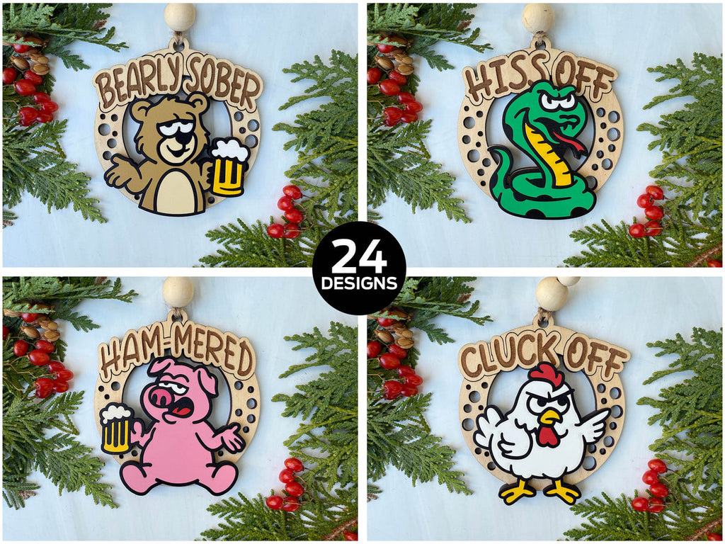 Cheeky Animal Ornaments