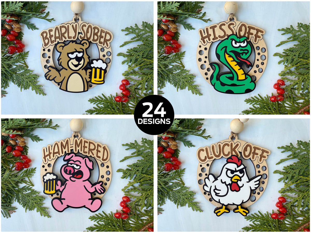 Cheeky Animal Ornaments