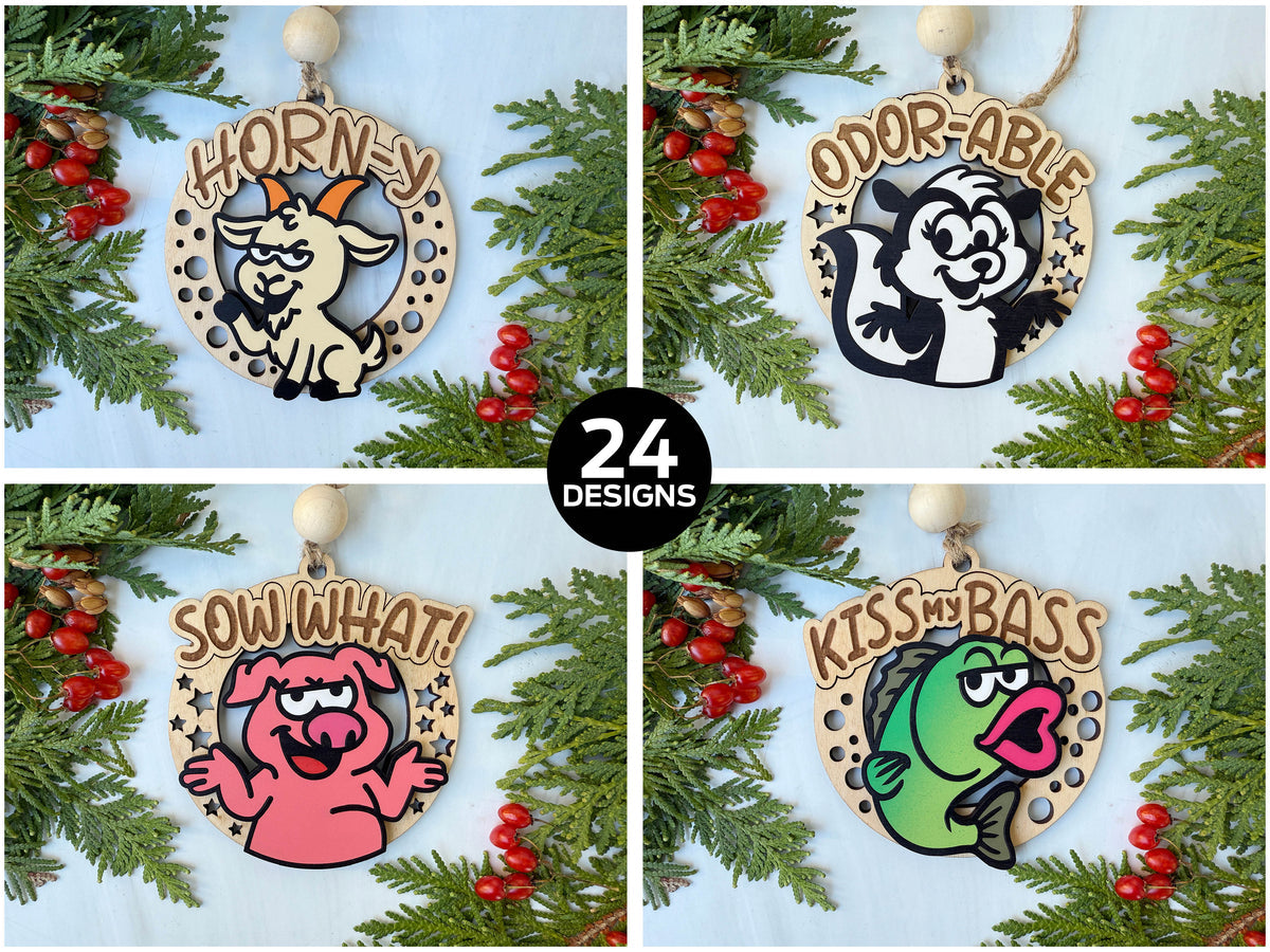 Cheeky Animal Ornaments