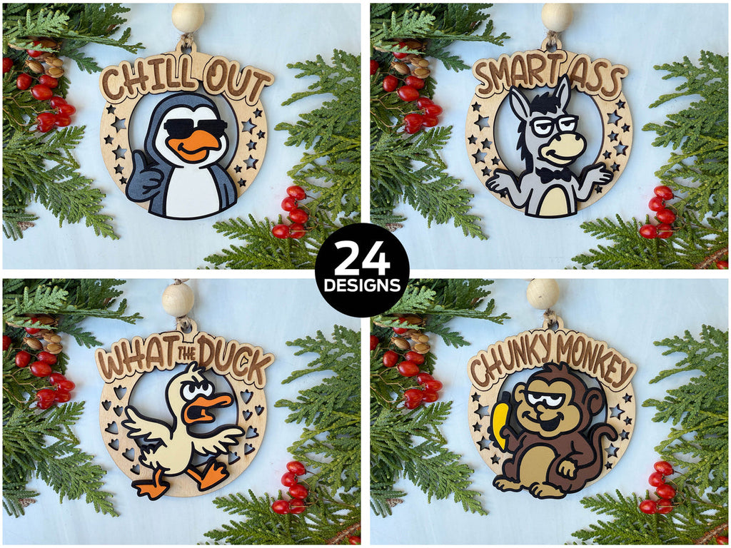 Cheeky Animal Ornaments